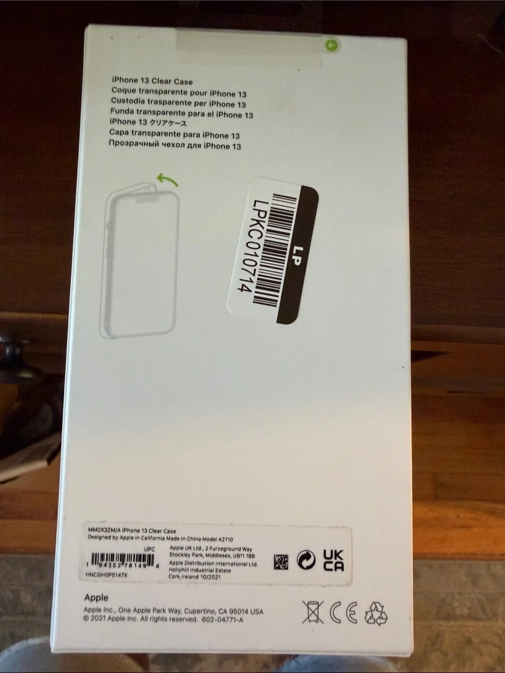 Apple iPhone 13 Clear MagSafe Case - Clear/White Packaging